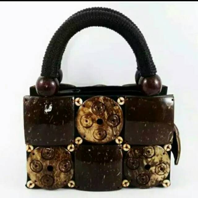 Tas Kerajinan Batok Kelapa/ Tas Tangan/Tas Dompet Mini
