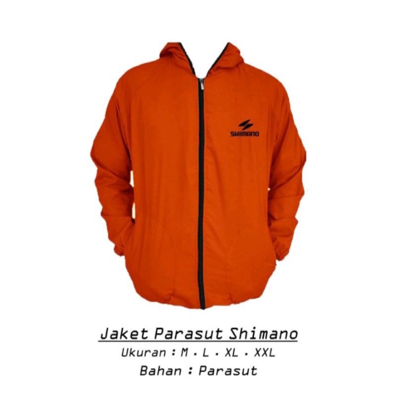 jaket parasut olahraga shimano jaket sepeda jaket lari gym joging mancing