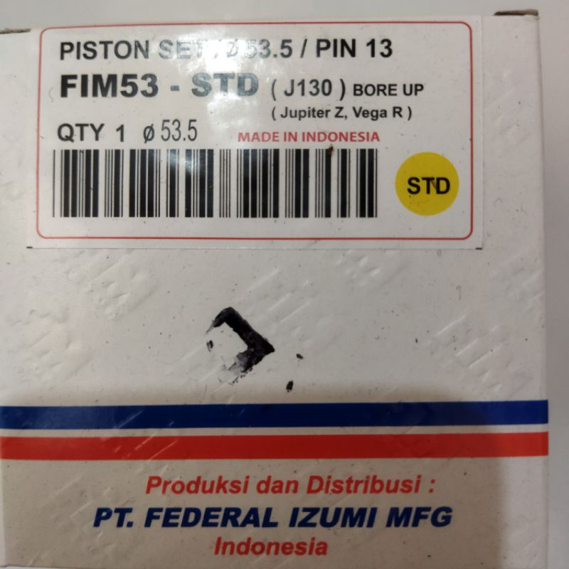 Piston fim 53 56 piston kit fim 53.5 54 54.5 55 55.25 57 58 58.5 59 pin 13 semi dome piston fim jupiter vario 125 beat scoopy spacy vario 110 fi esp karbu supra 125 absolute revo blade grand c70 legenda supra-53,5 pin 13