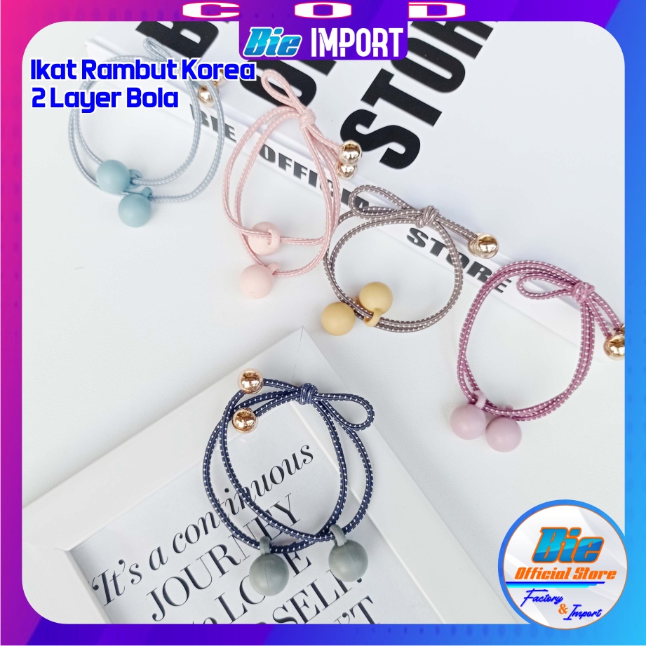 Ikat Rambut Korea Mutiara Motif Pita Impor Best Seller