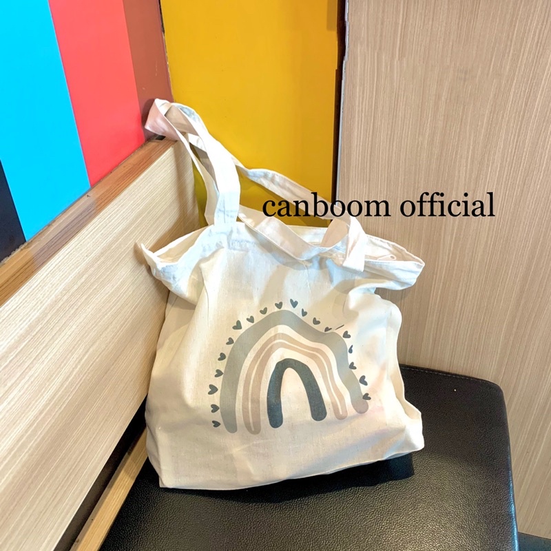 Totebag Landscape Kanvas Resleting Rainbow colour By Canboom Official