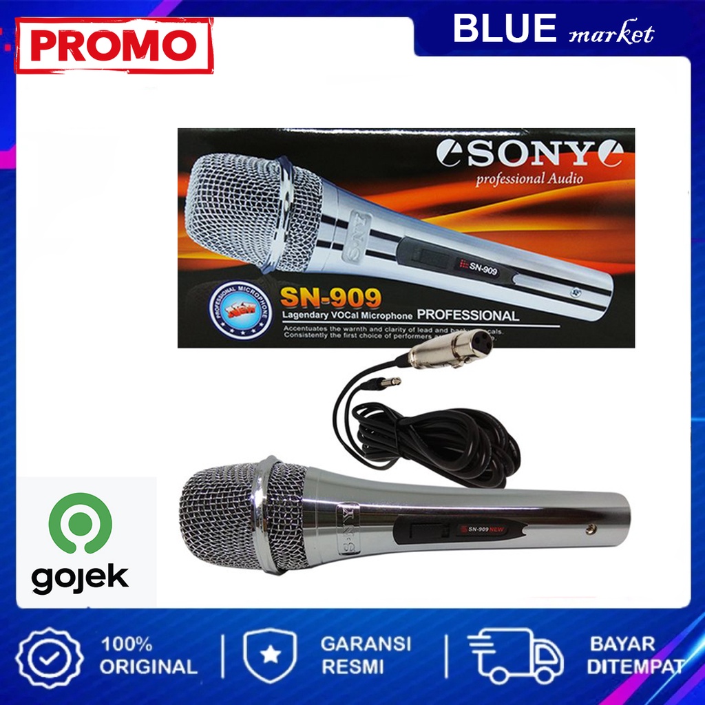 MIC KABEL SONY SN 909 MIC KABEL SONY MICROPHONE SONY SN 909 MIC KABEL MIC KARAOKE SONY SN-909