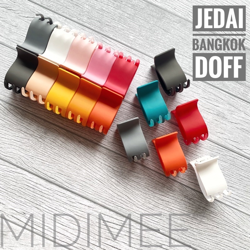 Jedai Doff Ikan Made in Thailand 5cm Cakar 3+2 Jedai Matte Jepit Rambut Bangkok Fish Style Hair Claw Clips