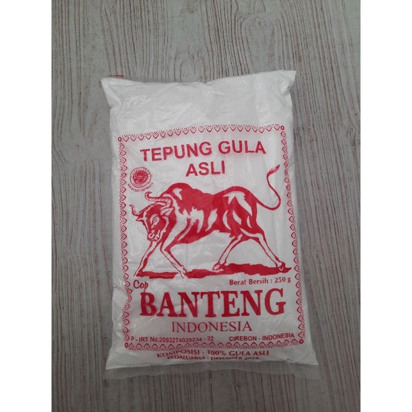 

Tepung Gula Asli Gula Halus Cap Banteng 250 gram