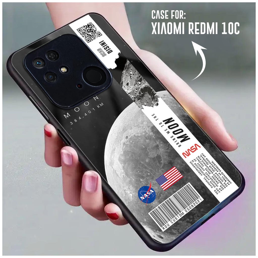 Case Xiaomi Redmi 10C  - Fashion Case Motif NASA MOON - Casing Xiaomi Redmi 10C - Case hp Xiaomi Red