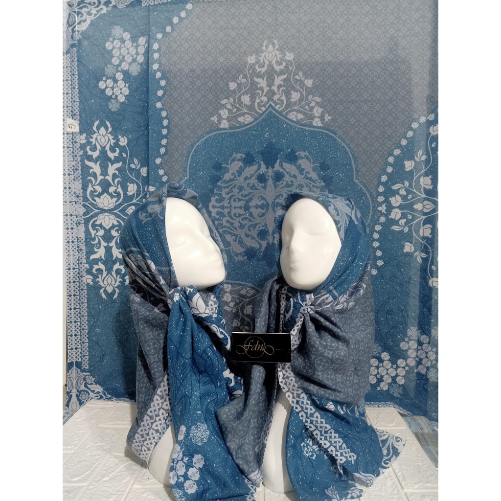 [ Promo COD ] Jilbab Motif, Kerudung Voal Motif Premium , Jilbab Segiempat Art , Hijab Square Diskon-D075
