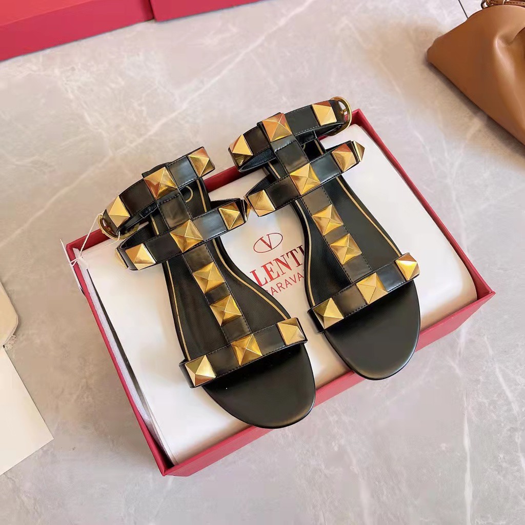 

Valentino large rivet flat sandals