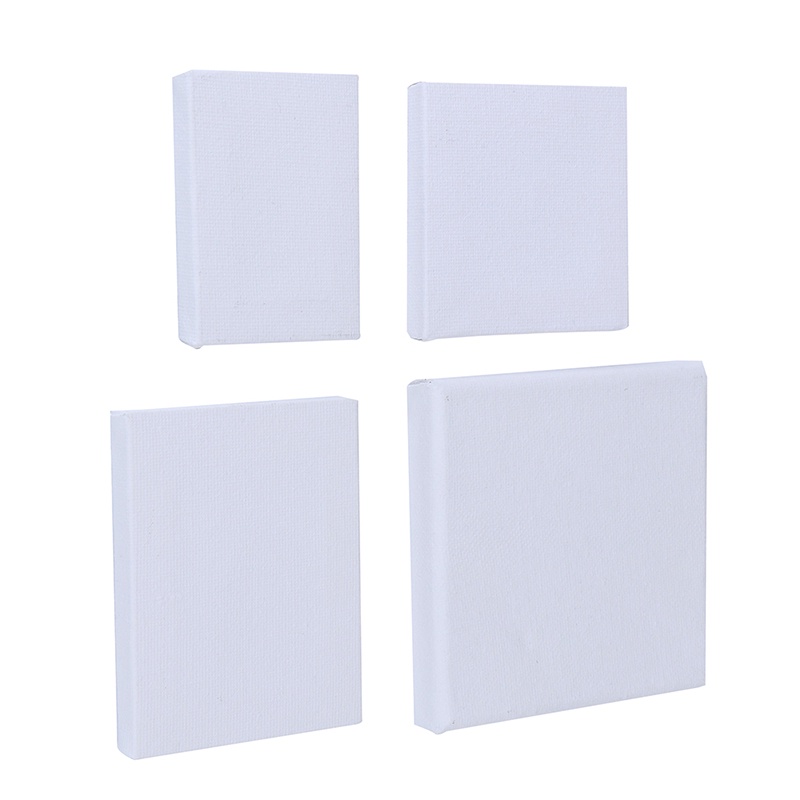 {LUCKID}Blank White Mini Small Stretched Artist Canvas Art Board Acrylic Oil Paint