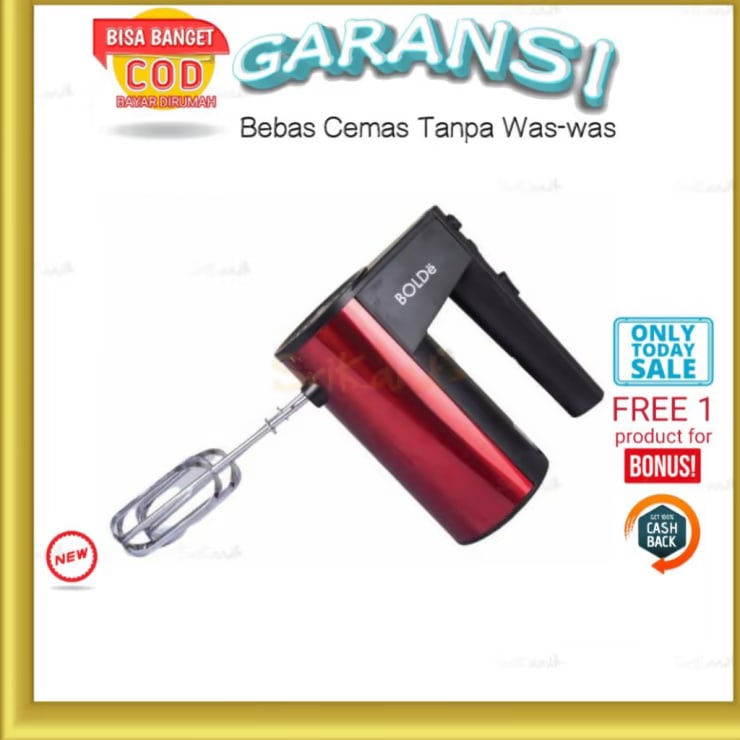 BOLDE Hand Mixer Super Mix Turbo Alat Penghalus Adonan Kue