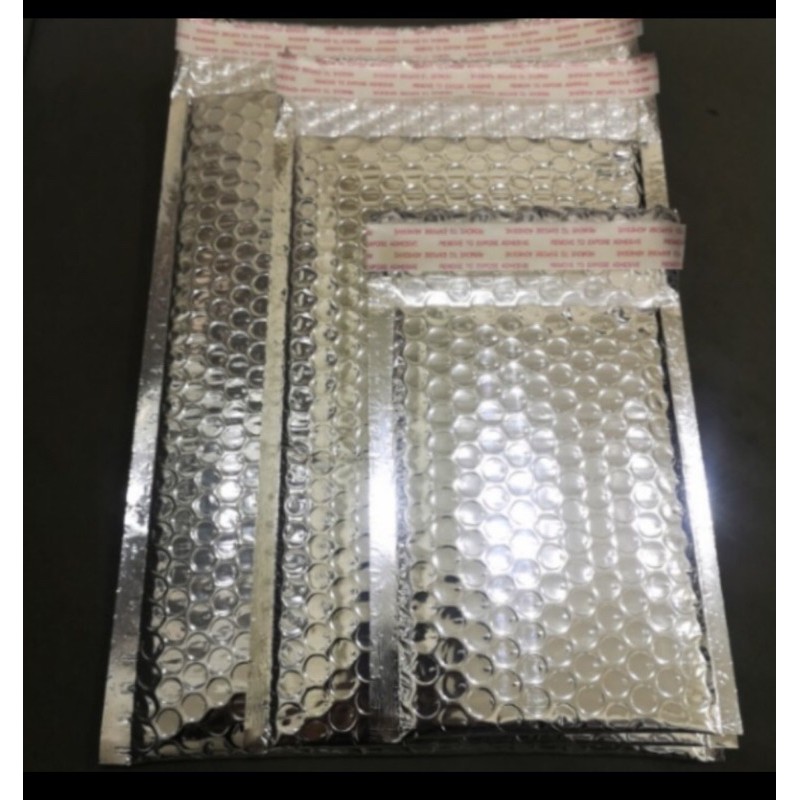 amplop bubble wrap lapis alumunium foil 12x18cm