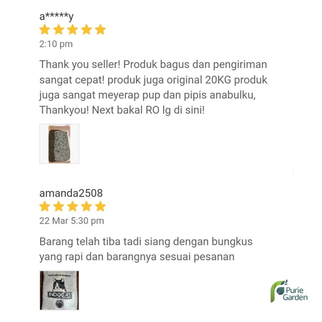 Pasir Kucing Zeolit Media Tanam Granule Indocat Premium 1kg TERMURAH!! PG KDR