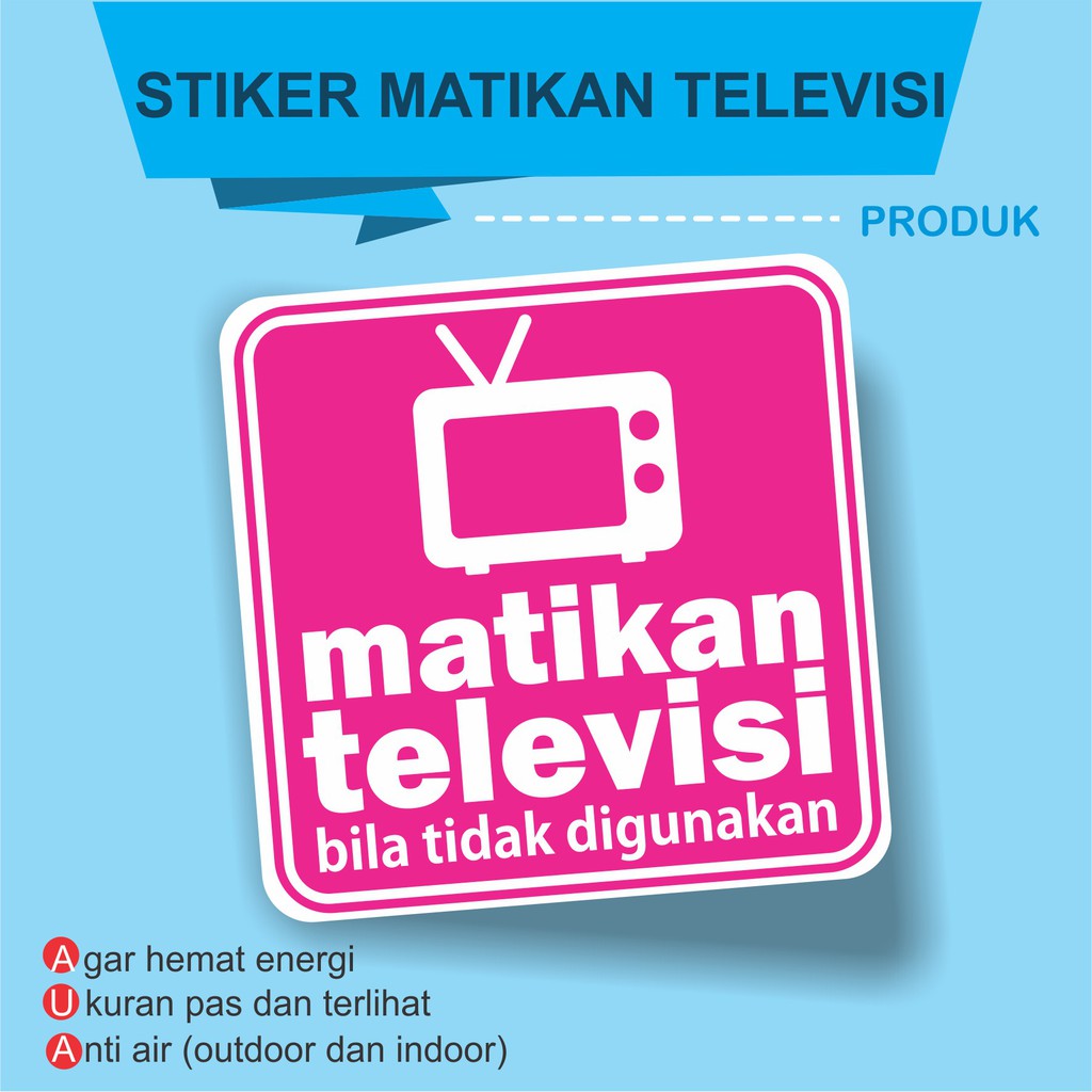 STIKER Warning MATIKAN TELEVISI