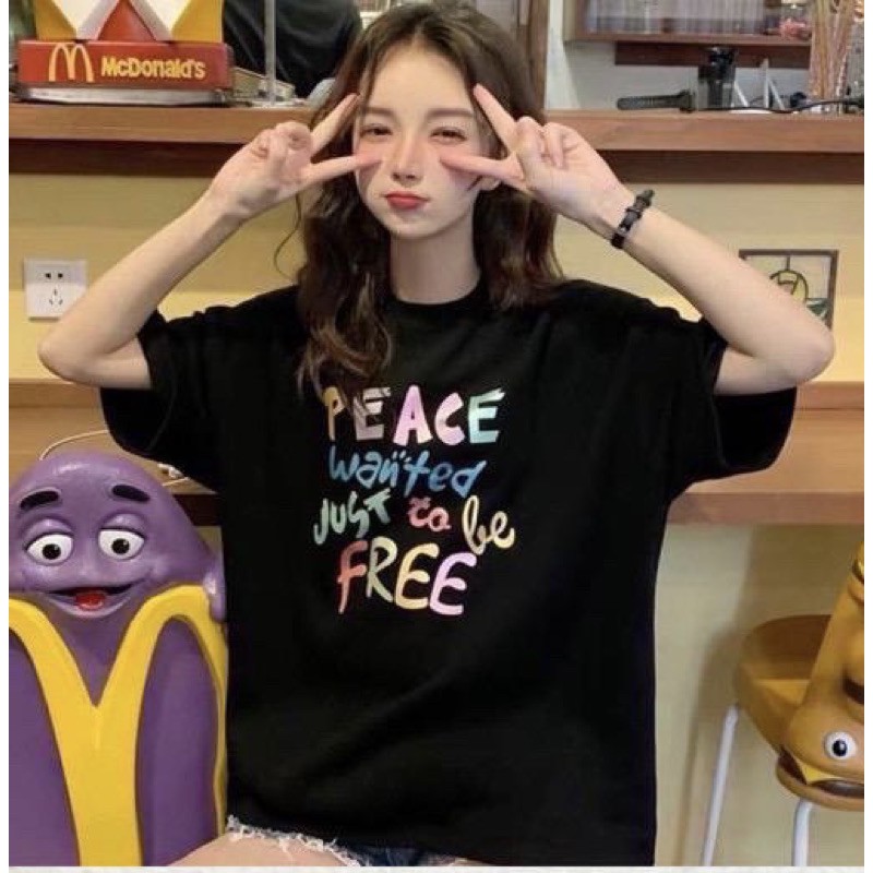 OVERSIZE PEACE WANTED JUST TO BE FREE