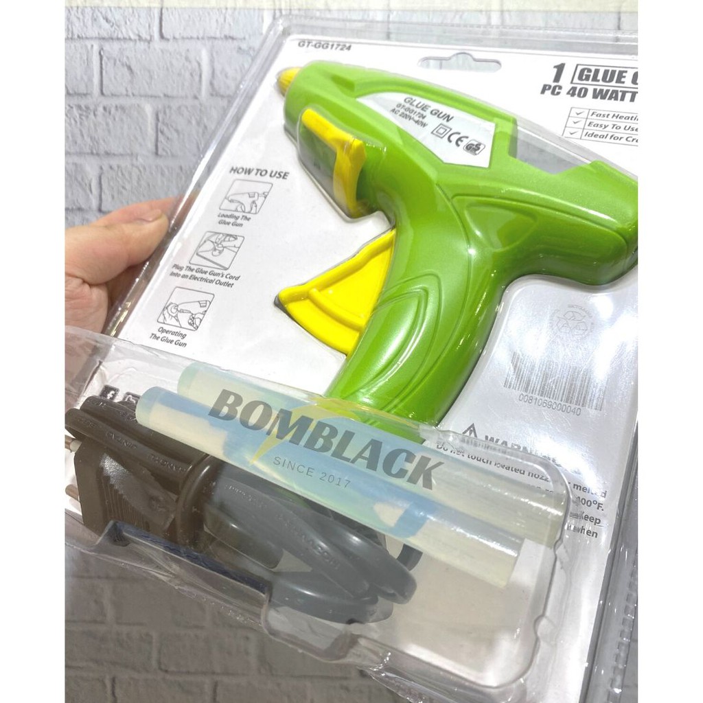 Hot Melt Glue Gun 40 Watt TEKIRO BESAR Tembakan Lem Tembak Lilin Bakar