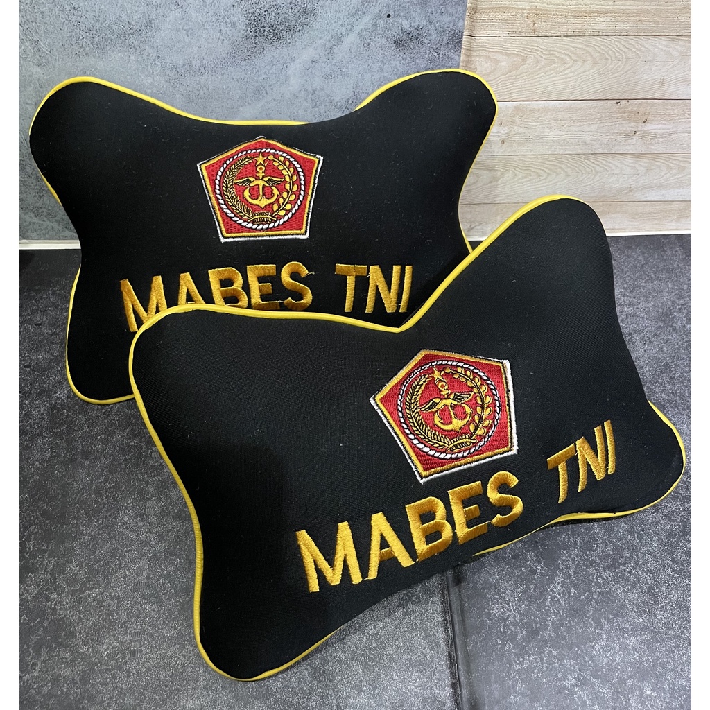 Bantal Mobil Mabes TNI Hitam - Bantal Mobil - Bantal Kepala Mabes TNI