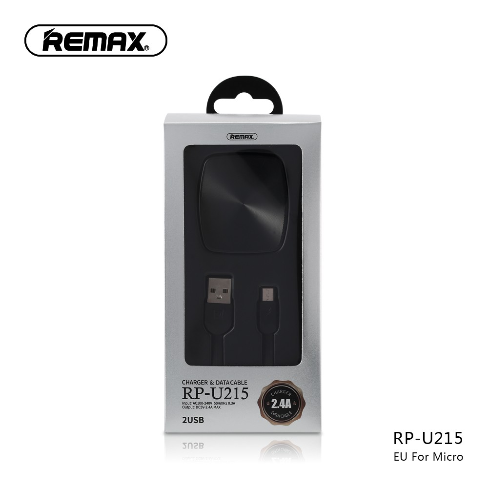 Remax Dual USB Charger with Cable Micro USB RP-U215m