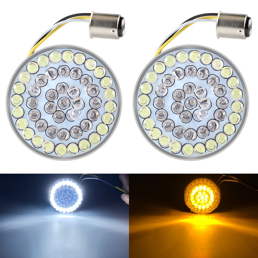 48LED Motorcycle Bulb 1156 1157 Turn Signal Tail Light Lamp 12V Suitable For Harley Lampu Asesoris motor Aksesoris Lampu LED Scooter Accessories