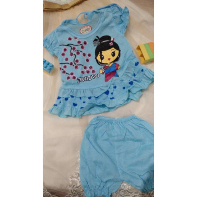 0004 Jepang Biru Setelan murah baju  sehari  hari  bayi  