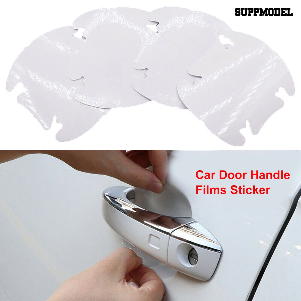 Car 4Pcs Stiker Film Transparan Pelindung Gagang Pintu Mobil Universal Anti Gores