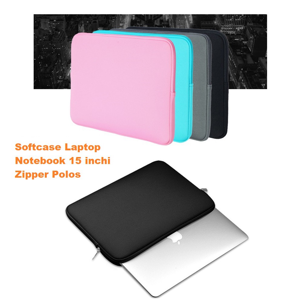 PL05 Softcase Laptop Notebook Asus 15 inchi Murah Zipper Pelindung Leptop Polos Soft Case Anti Gores