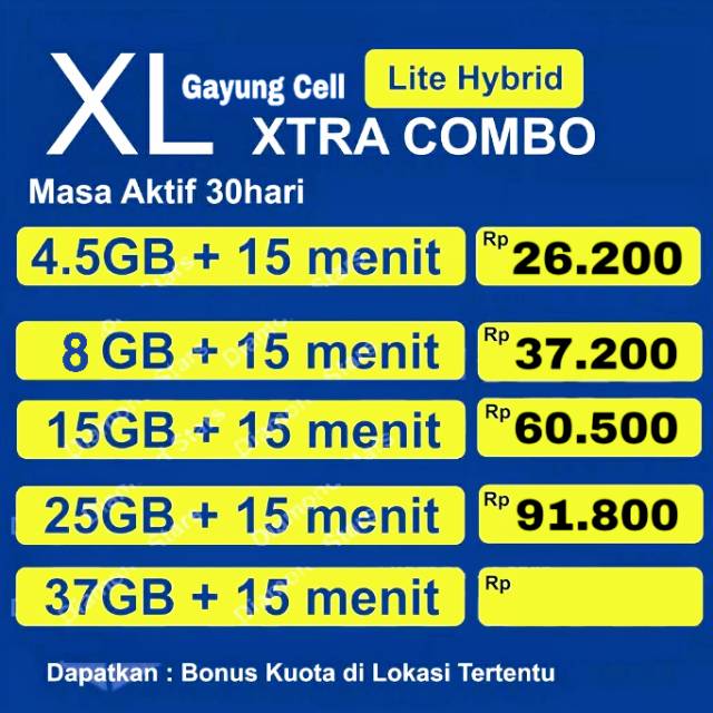 [TERMURAH] KUOTA XL XTRA COMBO LITE | Shopee Indonesia