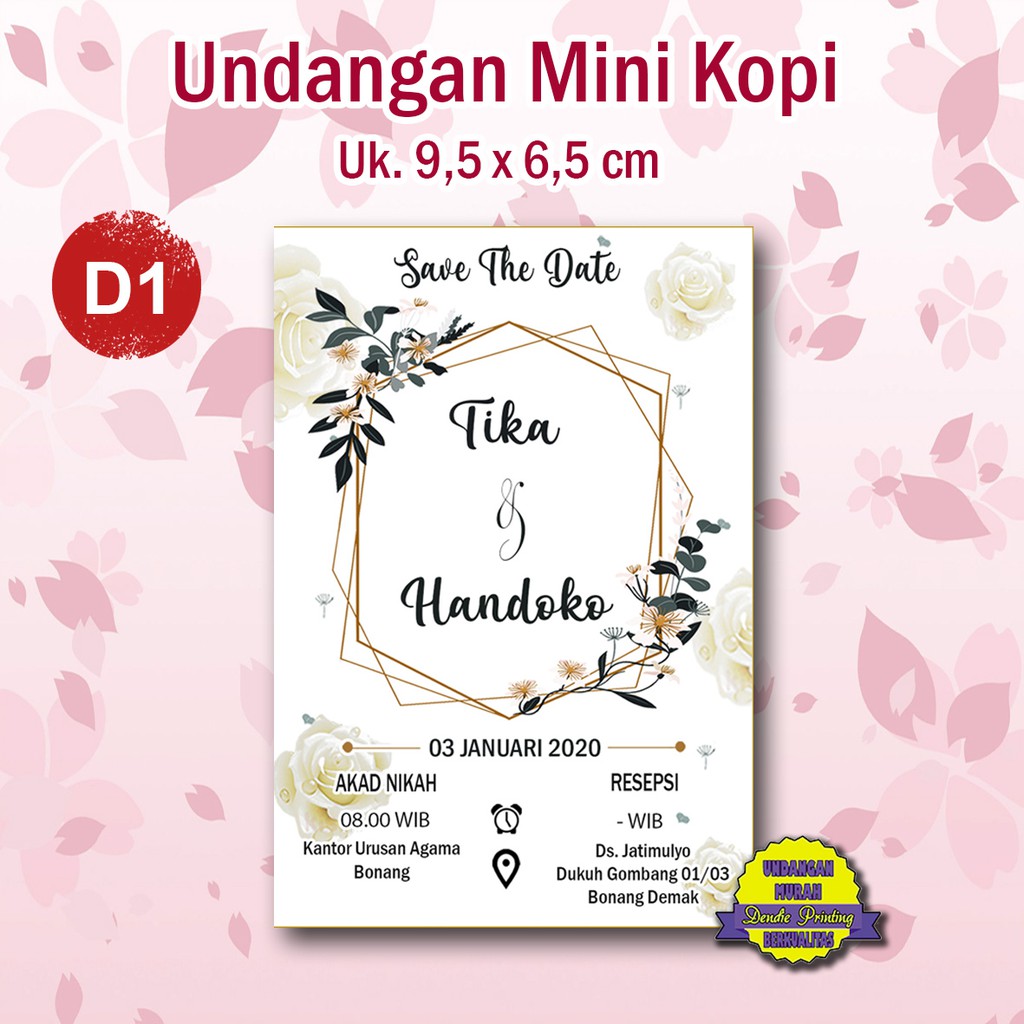 Undangan Kopi Mini TERMURAH