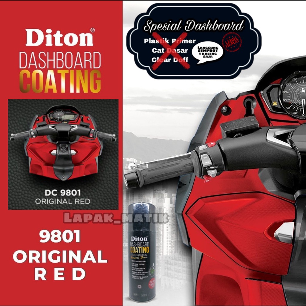 DITON DASHBOARD COATING original RED DC9801 pembersih dasbor dashboard Diton MERAH DASHBOARD