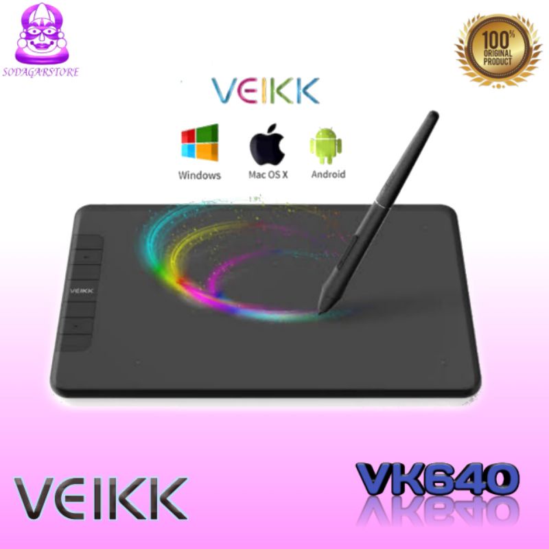 VEIKK VK640 Digital Graphic Drawing Pen Tablet OSU Alter S640 A30 A50 Shopee Indonesia