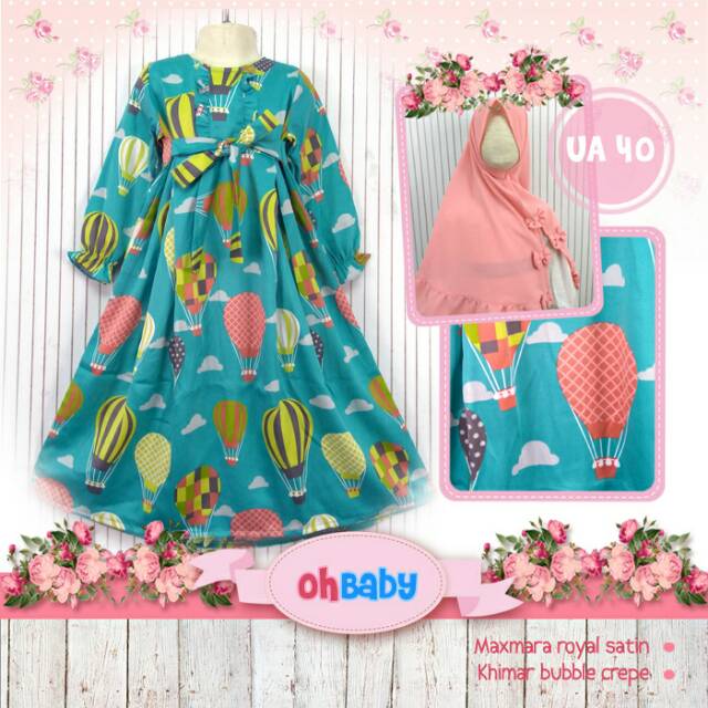 Gamis Anak Cutetrik Hijau Tosca