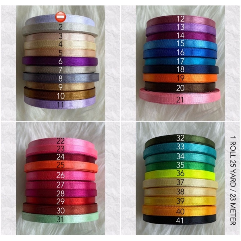 

Pita Satin 1/4 INCH ( 0,6 CM )