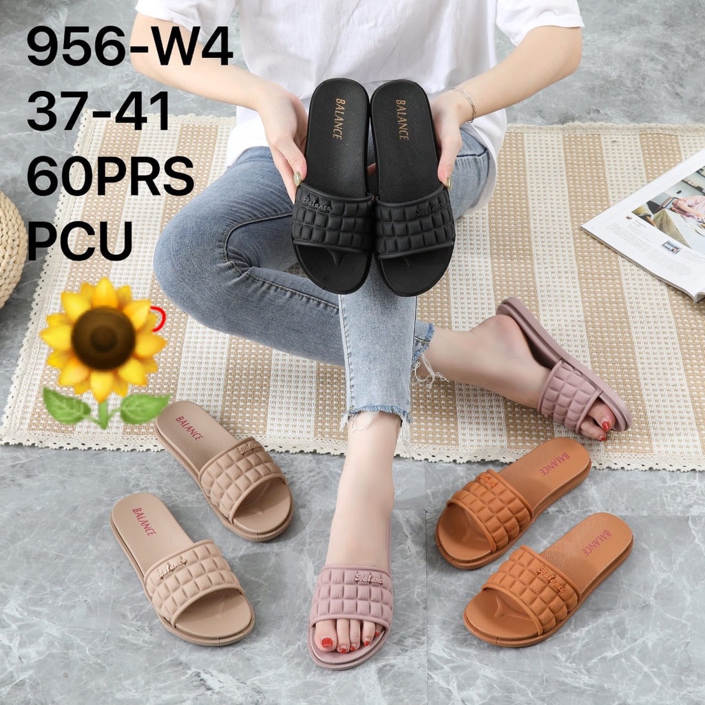 Sandal Karet Jelly Wedges Wanita import Model Terbaru Original Kekinian by AGUNG STYLE Balance 956-W4