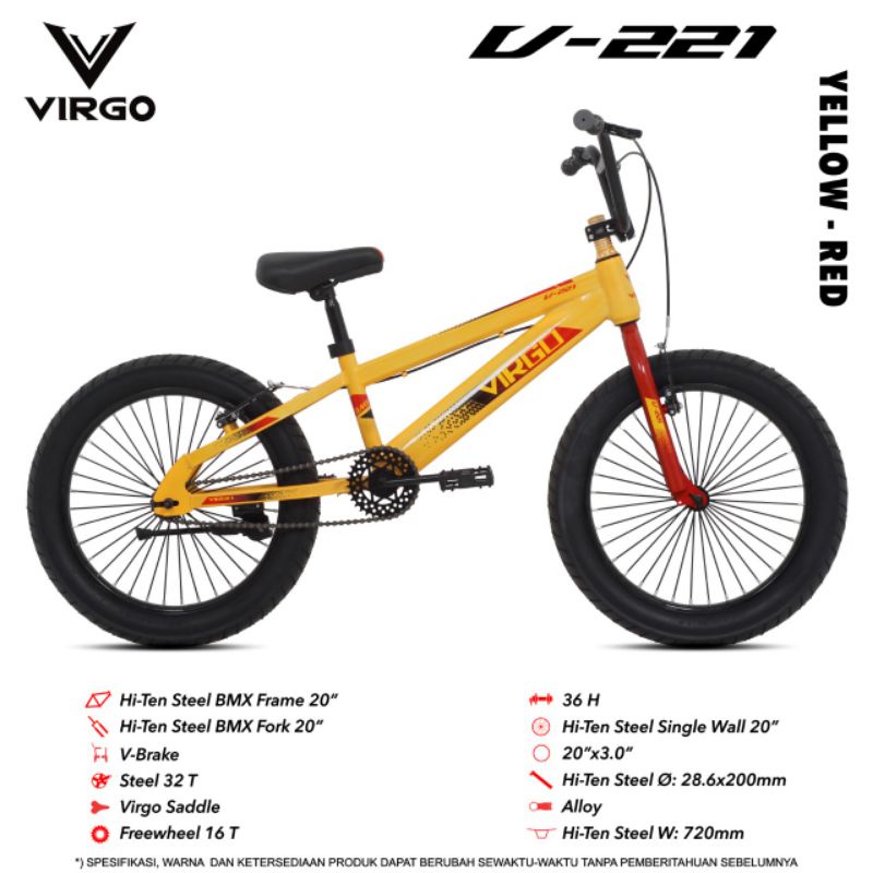 SUPER PROMO Sepeda Anak BMX 20 Virgo Ban 2.40