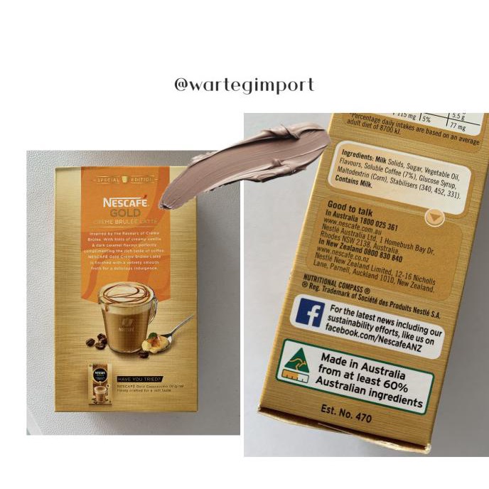 

Terbatas Nescafe Australia Creme Brulee Gilaa!!!