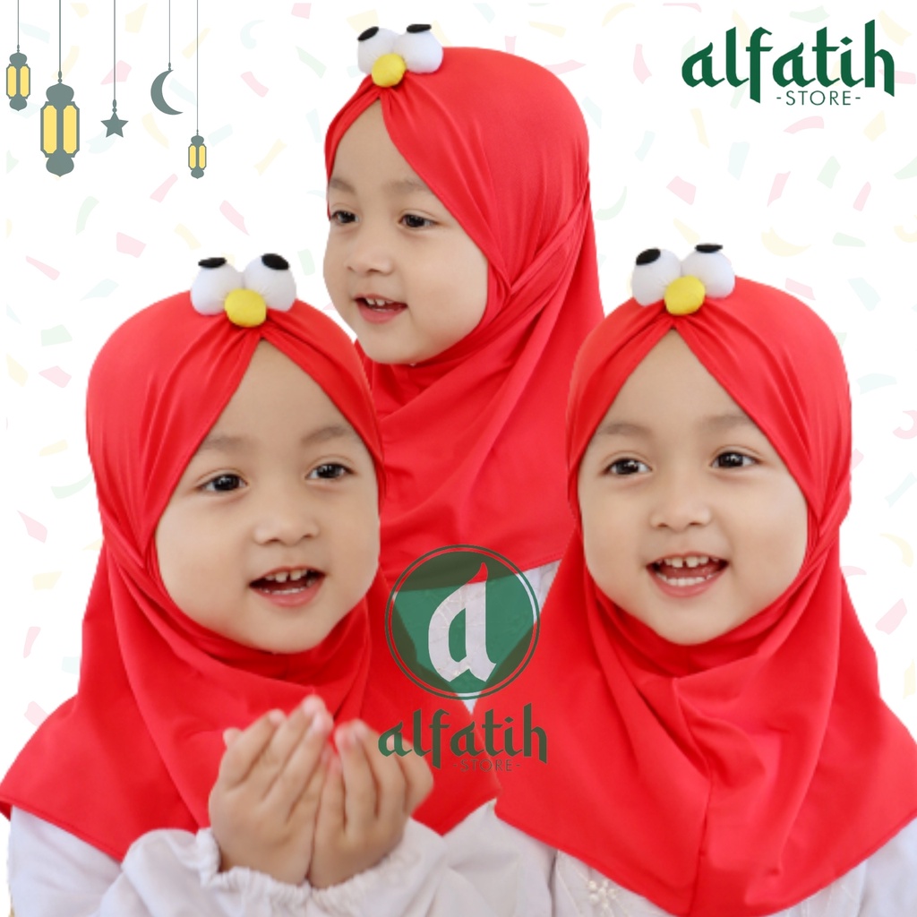 ALFATIH STORE / JILBAB ANAK ELMO EMOTICON HIJAB ANAK ELMO MURAH / JILBAB ANAK TERLARIS COD  KERUDUNG ANAK HIJAB HIJAB ANAK BAYI PEREMPUAN / HIJAB ANAK / JILBAB ANAK BAYI USIA  0-3 TAHUN BAHAN JERSEY PREMIUM NYAMAN DI PAKAI