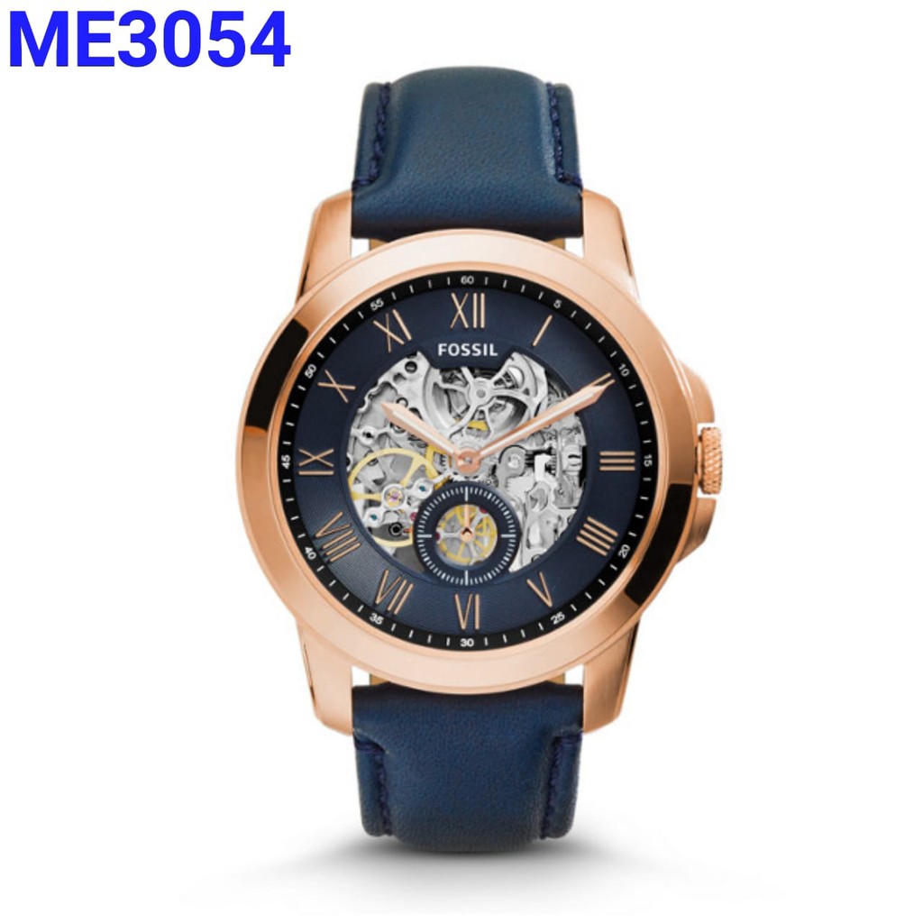 terlaris FOSSIL ME 3054 Original, automatic, strap kulit, 44mm include box tin ,manual book