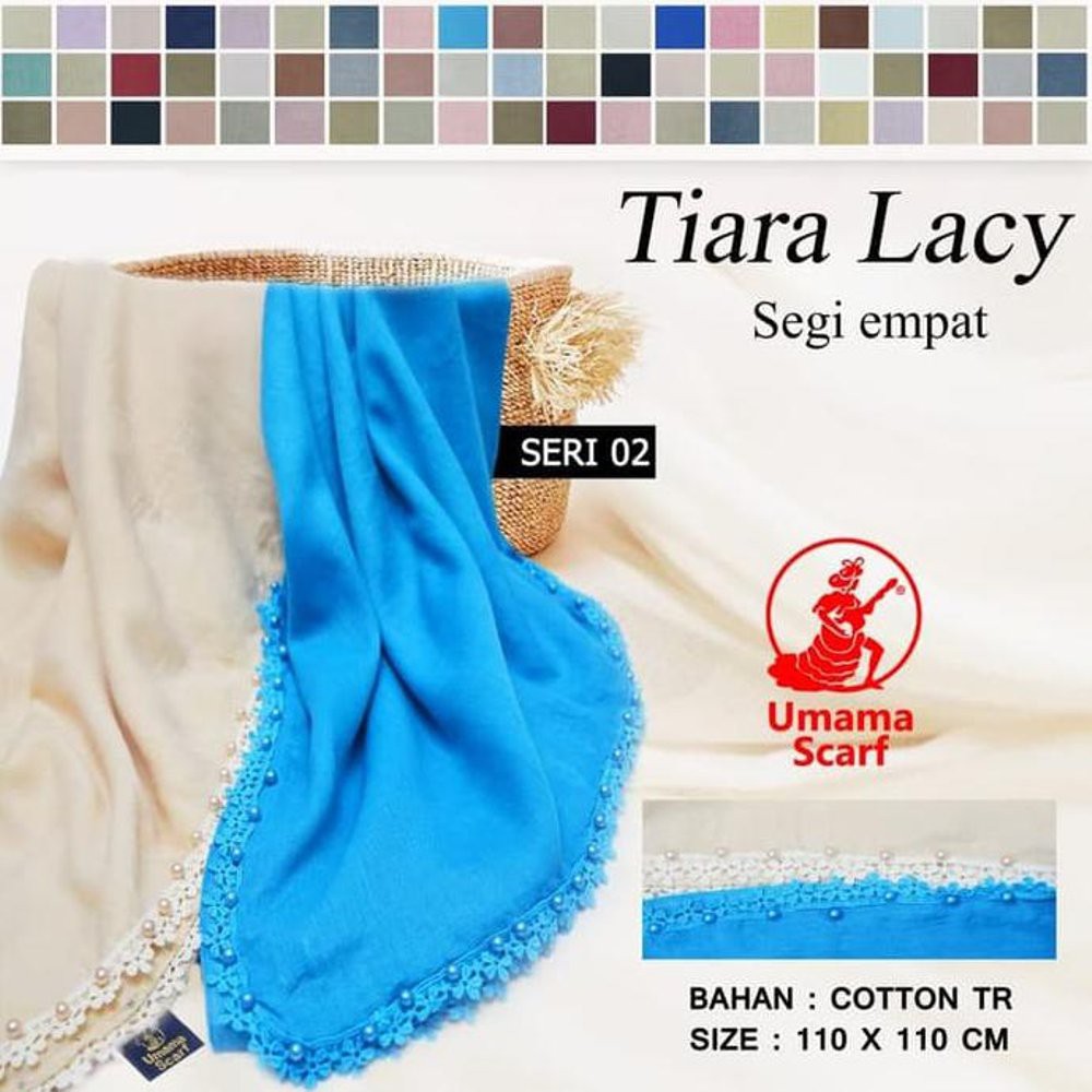 KU 041 TIARA LACY UMAMA / HIJAB SEGIEMPAT UMAMA TIARA LACY / SCARF UMAMA SEGI EMPAT