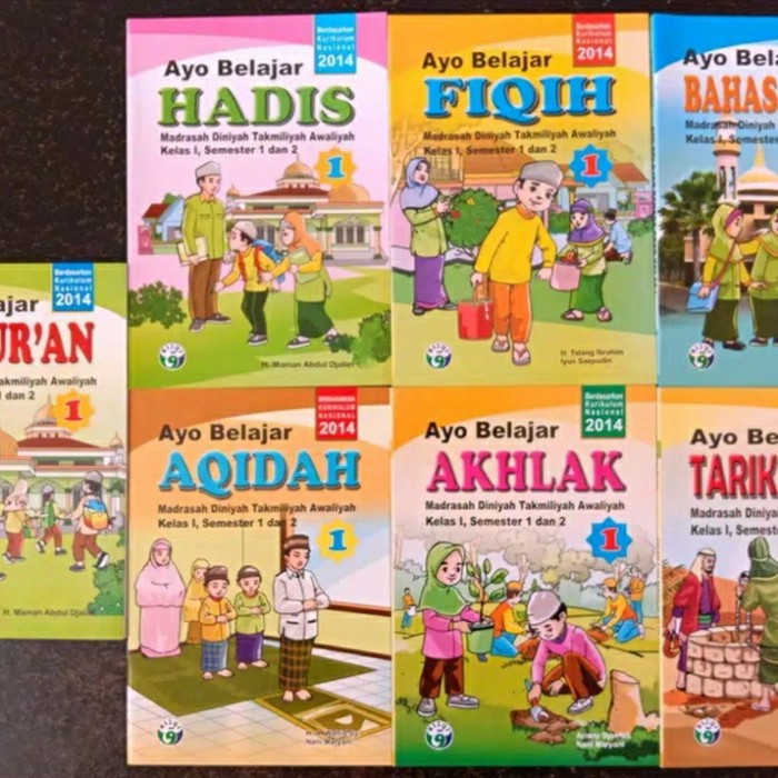 BUKU PELAJARAN DINIYAH TAKMILIYAH ALAWIYAH ( MDTA ) KELAS 1 (SATU PAKET)