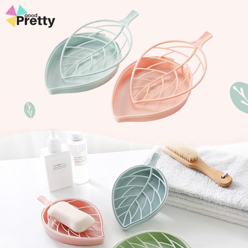 Kotak Sabun Daun Kreatif Kamar Mandi Gratis Punch Suction Cup Toilet Drain Soap Rack - PD