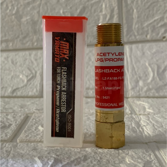 FLASHBACK ARRESTOR FOR TORCH PROPANE/ACETYLENE - MAX YAMATO