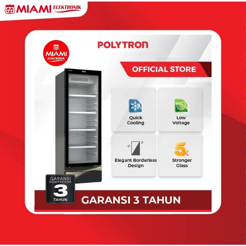 POLYTRON Showcase SCN 238X / SCN238X 285 Liter 4 Rak