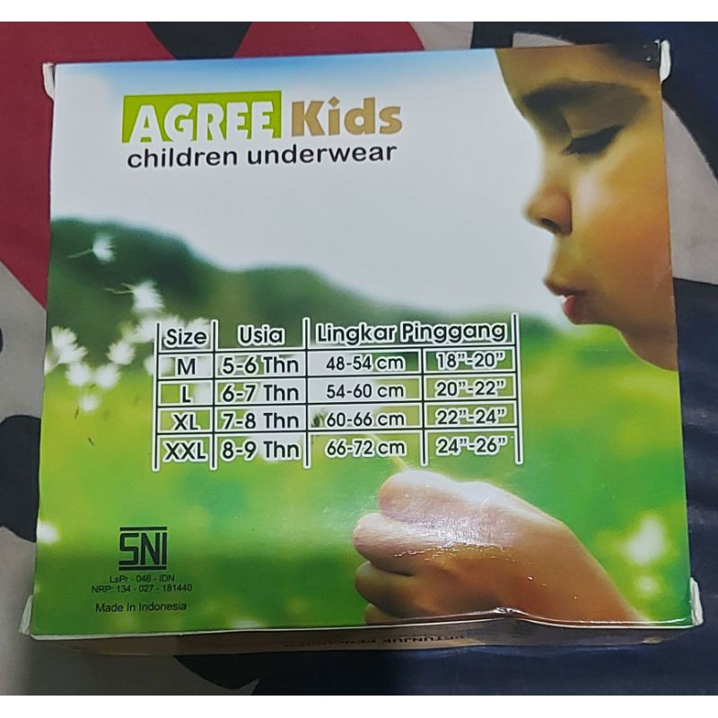 3 Pcs Cd Agree Kids AK014 Children Underwear Celana Dalam Anak