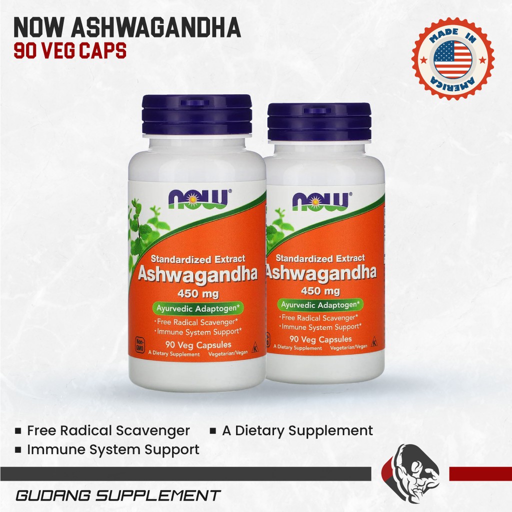Now Foods Ashwagandha 450 Mg 90 Veg Capsules Aswaganda