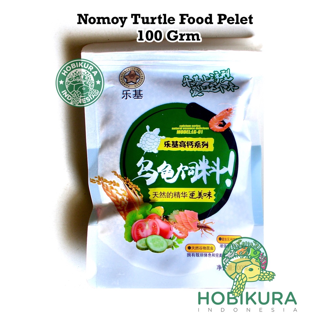 nomoy turtle food 100gr pelet makanan kura kura air res tinggi calcium
