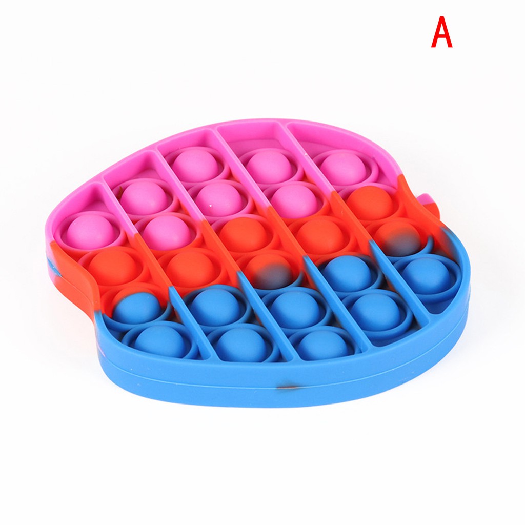 【Ready Stock】Color Push Bubble Gadgets Sensory Toys New Rainbow Titok popit mainan AMONG US Pop It Especially To Relieve Pressure Silicone Pressure Relief Toys Squeezes Feeling-A