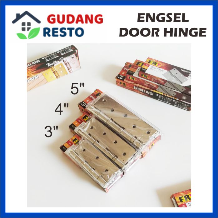 ENGSEL PINTU KODAI - FRT - TOP TEBAL KUAT STAINLESS JENDELA 3&quot; - 4&quot; - 5&quot; / 3 - 4 - 5 INCH DOOR HINGE / WINDOW RUMAH KANTOR GUDANG KUPU