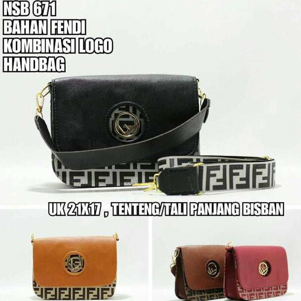 BIG SALE TAS FASHION CEWEK PEREMPUAN  HANDBAG BAHAN FENDI KODE 671