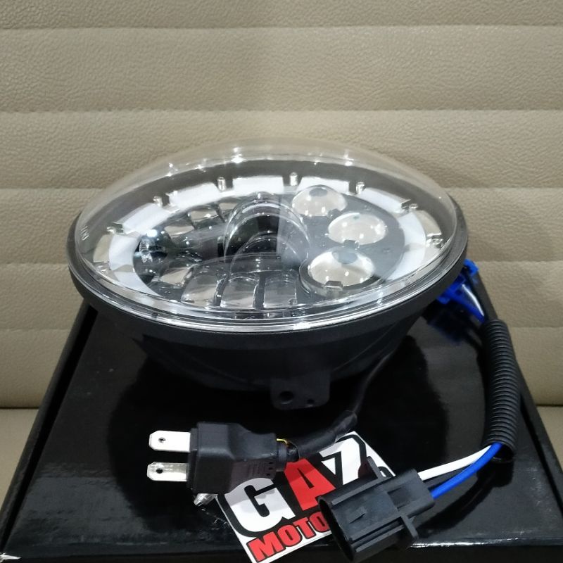 Daymaker COBRA 7 inch 16 LED Angel Eyes Eropa Headlamp Lampu Daymaker 7 in NEW Japstyle XSR 155 W175 Ninja