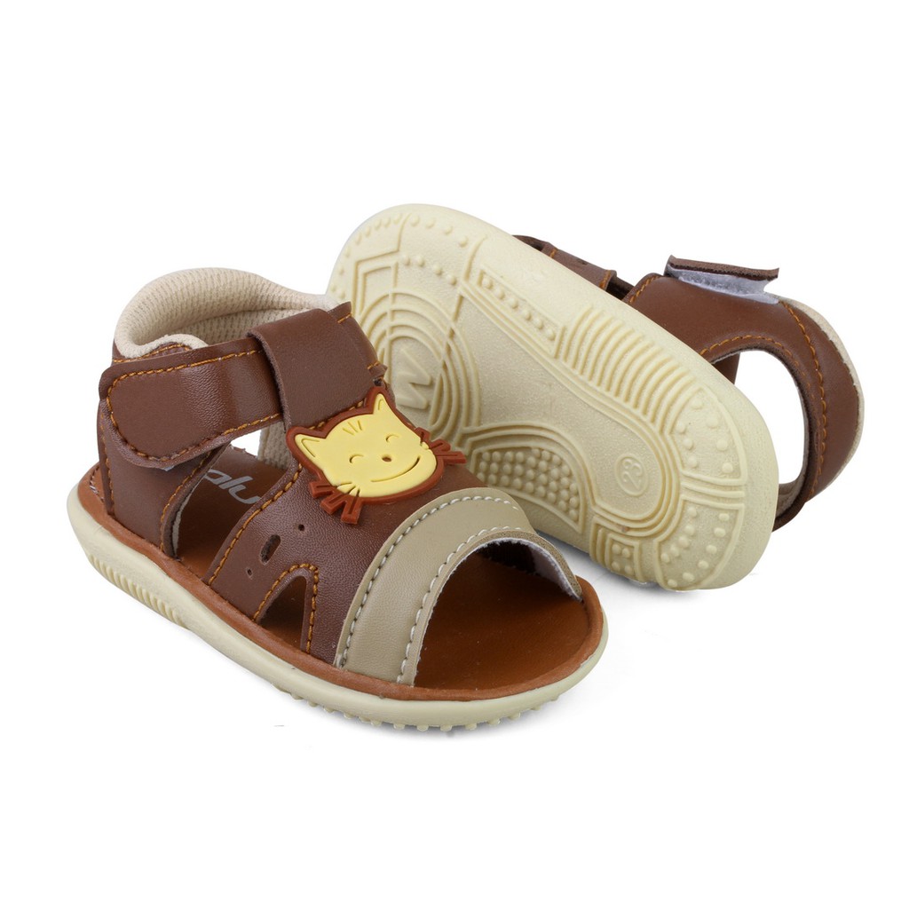 sandal anak laki laki bunyi cit gambar mickey SL15 COKELAT