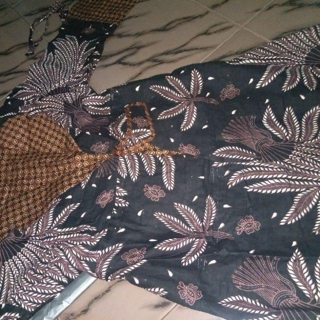 Gamis Batik Jazzy Motif Tenun Songket Tribal Big Size Jumbo Xxl Ld 110 Kerja Kantor Kondangan