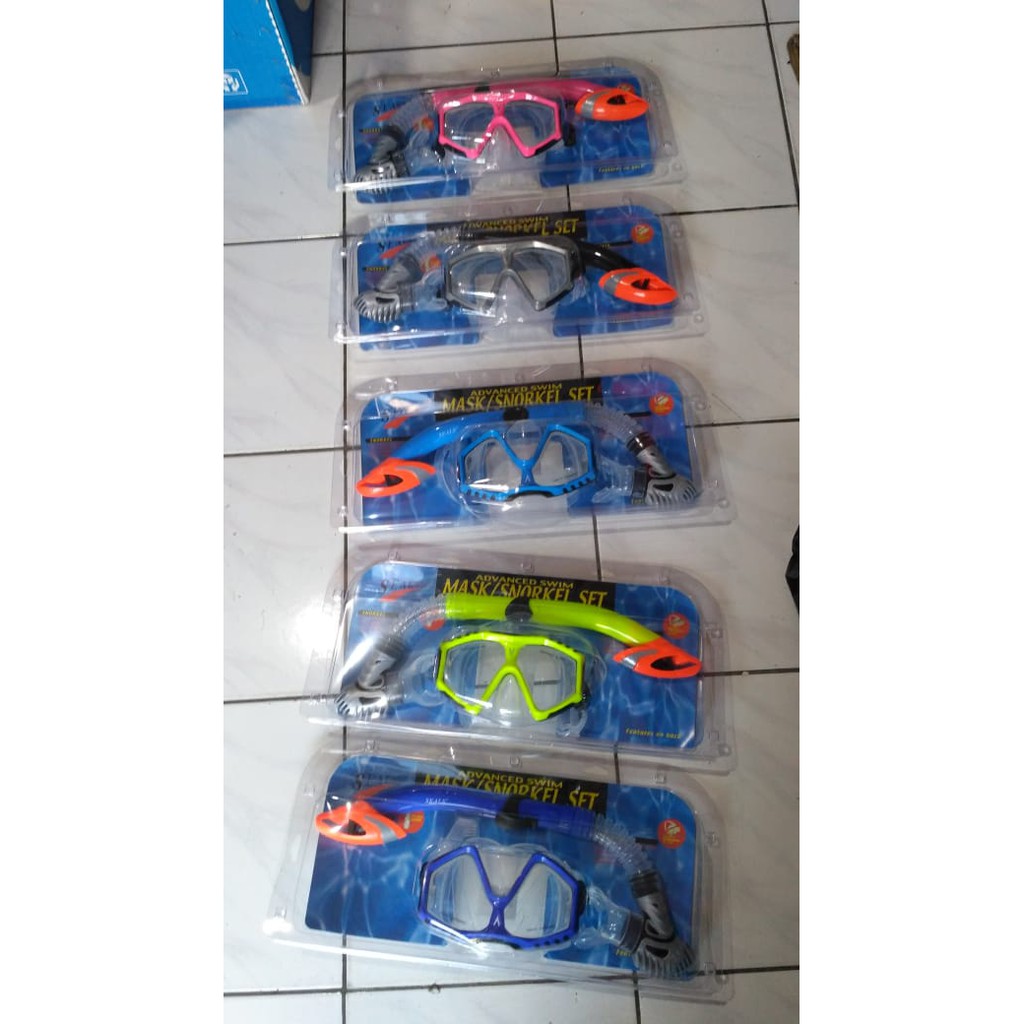 PAKET SNORKEL SILICONE DRY MERK SEAL + FIN KAKI KATAK MERK WHALE